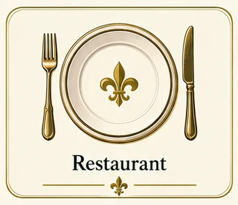 Explore Restaurant at Poche Plantation — illustrated amenity guide