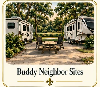 Explore Buddy Neighbor Sites at Poche Plantation — illustrated amenity guide